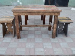 Изготовление столов и стульев из амбарной доски